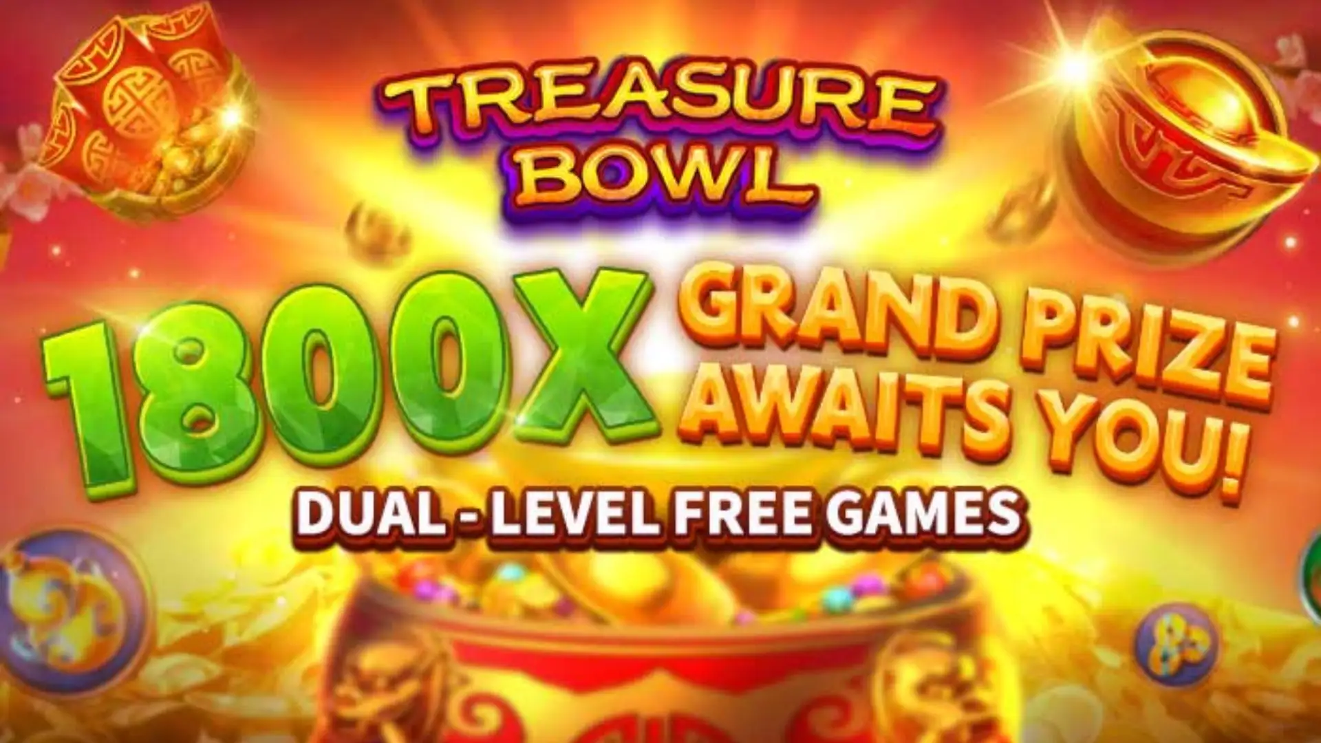 Multiplicadores Treasure Bowl iiijogo - 7777x Máximo com Tigela Dourada